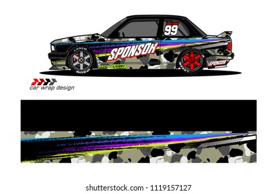 car decal design vector. abstract background for vehicle vinyl wrap