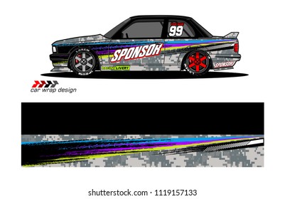 car decal design vector. abstract background for vehicle vinyl wrap