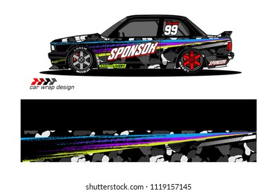 car decal design vector. abstract background for vehicle vinyl wrap