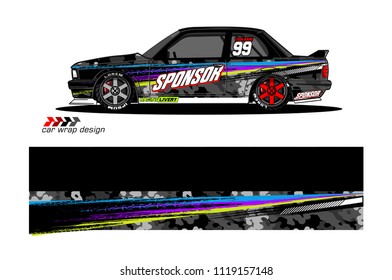 car decal design vector. abstract background for vehicle vinyl wrap