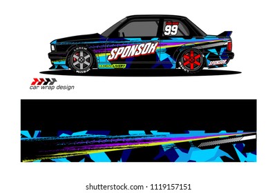 car decal design vector. abstract background for vehicle vinyl wrap