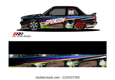 car decal design vector. abstract background for vehicle vinyl wrap