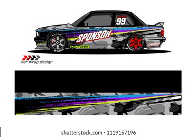 car decal design vector. abstract background for vehicle vinyl wrap