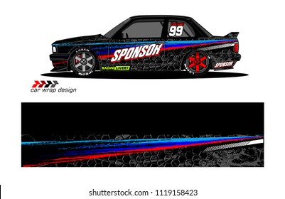 car decal design vector. abstract background for vehicle vinyl wrap
