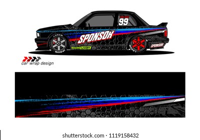 car decal design vector. abstract background for vehicle vinyl wrap