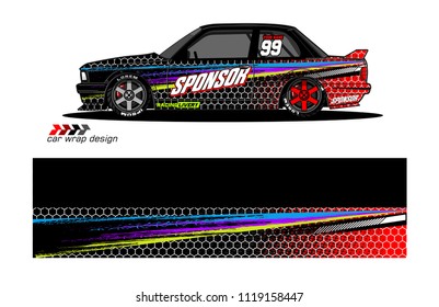 car decal design vector. abstract background for vehicle vinyl wrap
