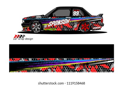 car decal design vector. abstract background for vehicle vinyl wrap