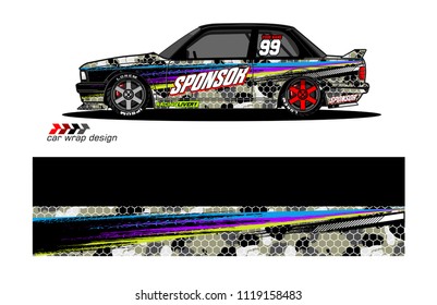 car decal design vector. abstract background for vehicle vinyl wrap