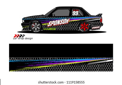 car decal design vector. abstract background for vehicle vinyl wrap