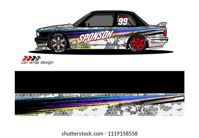 car decal design vector. abstract background for vehicle vinyl wrap