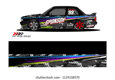 car decal design vector. abstract background for vehicle vinyl wrap