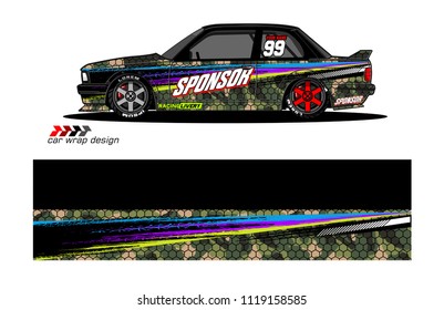 car decal design vector. abstract background for vehicle vinyl wrap