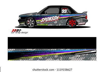 car decal design vector. abstract background for vehicle vinyl wrap