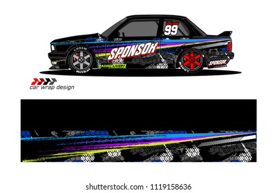 car decal design vector. abstract background for vehicle vinyl wrap