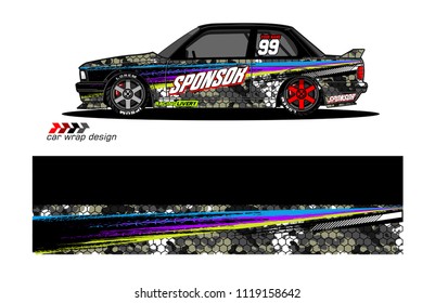 car decal design vector. abstract background for vehicle vinyl wrap