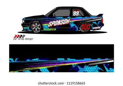 car decal design vector. abstract background for vehicle vinyl wrap