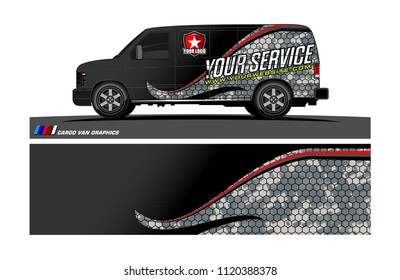 car decal design vector. abstract background for vehicle vinyl wrap