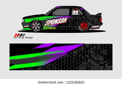 car decal design vector. abstract background for vehicle vinyl wrap