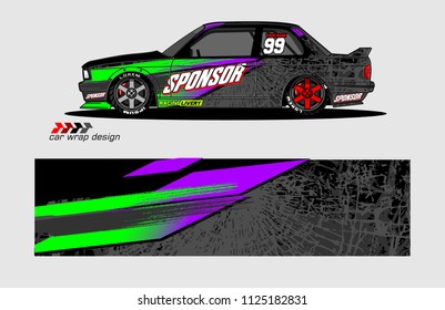 car decal design vector. abstract background for vehicle vinyl wrap