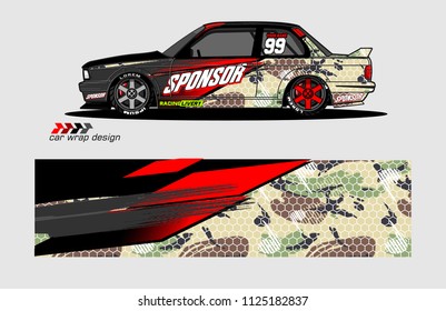 car decal design vector. abstract background for vehicle vinyl wrap