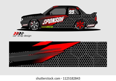 car decal design vector. abstract background for vehicle vinyl wrap