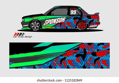 car decal design vector. abstract background for vehicle vinyl wrap
