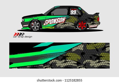 car decal design vector. abstract background for vehicle vinyl wrap
