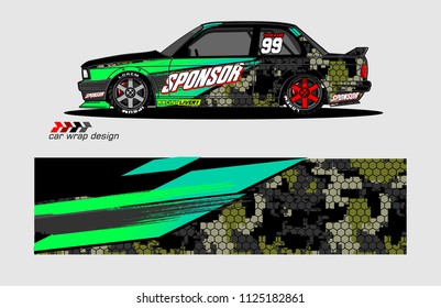 car decal design vector. abstract background for vehicle vinyl wrap