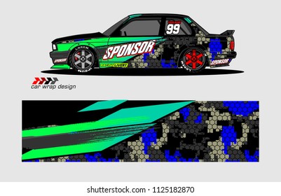 car decal design vector. abstract background for vehicle vinyl wrap