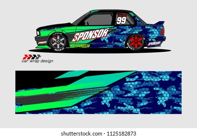 car decal design vector. abstract background for vehicle vinyl wrap
