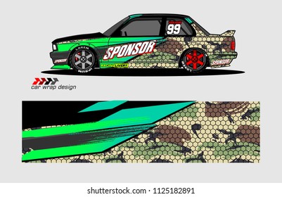 car decal design vector. abstract background for vehicle vinyl wrap