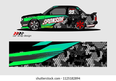 car decal design vector. abstract background for vehicle vinyl wrap