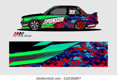 car decal design vector. abstract background for vehicle vinyl wrap