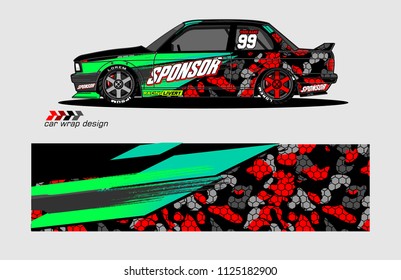 car decal design vector. abstract background for vehicle vinyl wrap