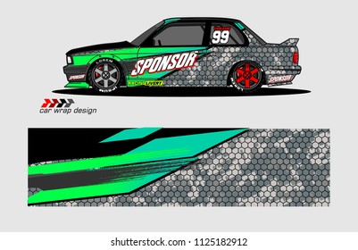 car decal design vector. abstract background for vehicle vinyl wrap