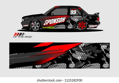 car decal design vector. abstract background for vehicle vinyl wrap