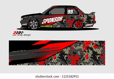 car decal design vector. abstract background for vehicle vinyl wrap