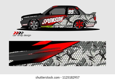 car decal design vector. abstract background for vehicle vinyl wrap