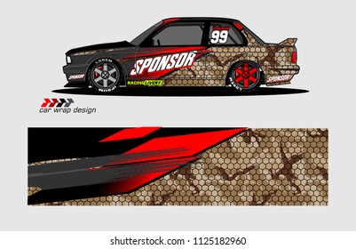 car decal design vector. abstract background for vehicle vinyl wrap