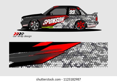 car decal design vector. abstract background for vehicle vinyl wrap