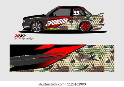 car decal design vector. abstract background for vehicle vinyl wrap