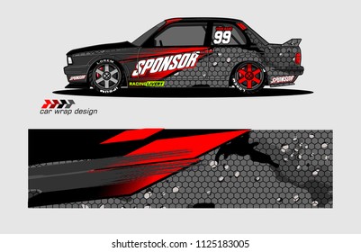 car decal design vector. abstract background for vehicle vinyl wrap