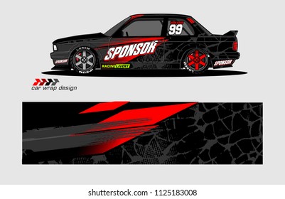car decal design vector. abstract background for vehicle vinyl wrap