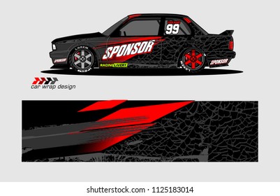 car decal design vector. abstract background for vehicle vinyl wrap