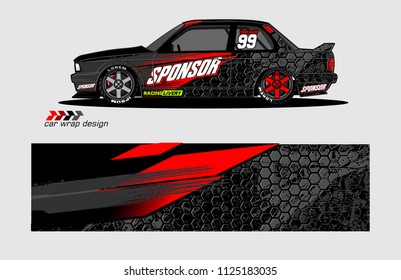 car decal design vector. abstract background for vehicle vinyl wrap