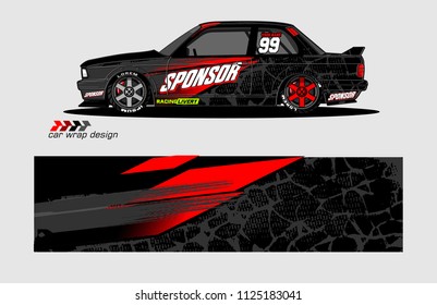 car decal design vector. abstract background for vehicle vinyl wrap