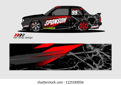 car decal design vector. abstract background for vehicle vinyl wrap