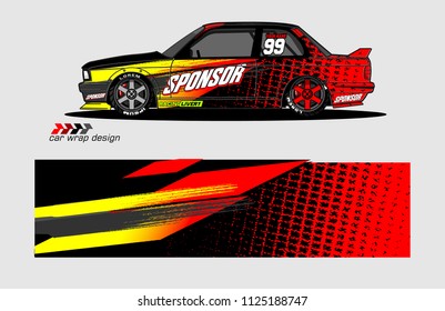 car decal design vector. abstract background for vehicle vinyl wrap