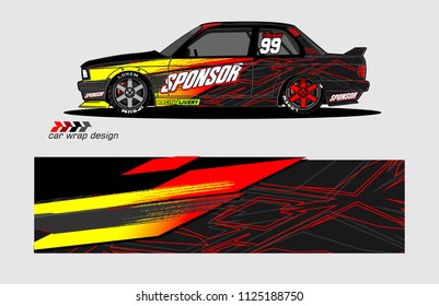 car decal design vector. abstract background for vehicle vinyl wrap