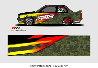 car decal design vector. abstract background for vehicle vinyl wrap